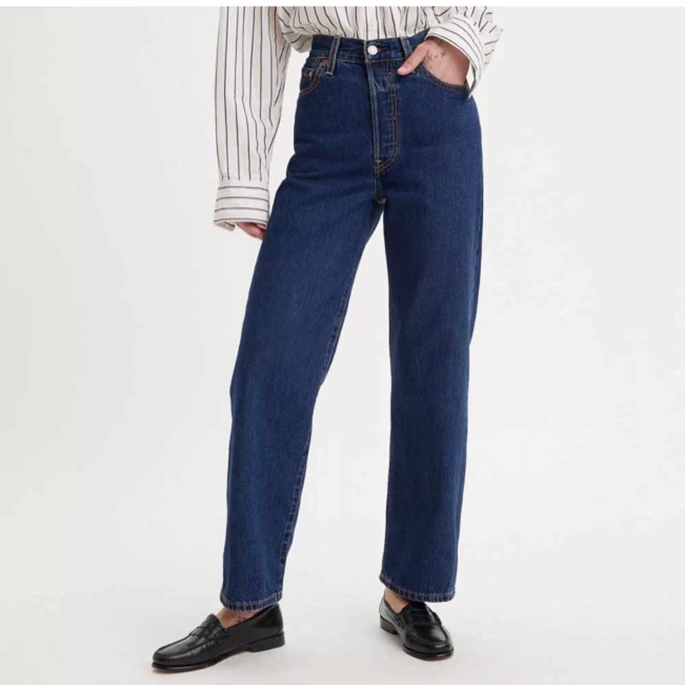 Levi’s Ribcage Straight Ankle Jean in Noe Dark Mineral